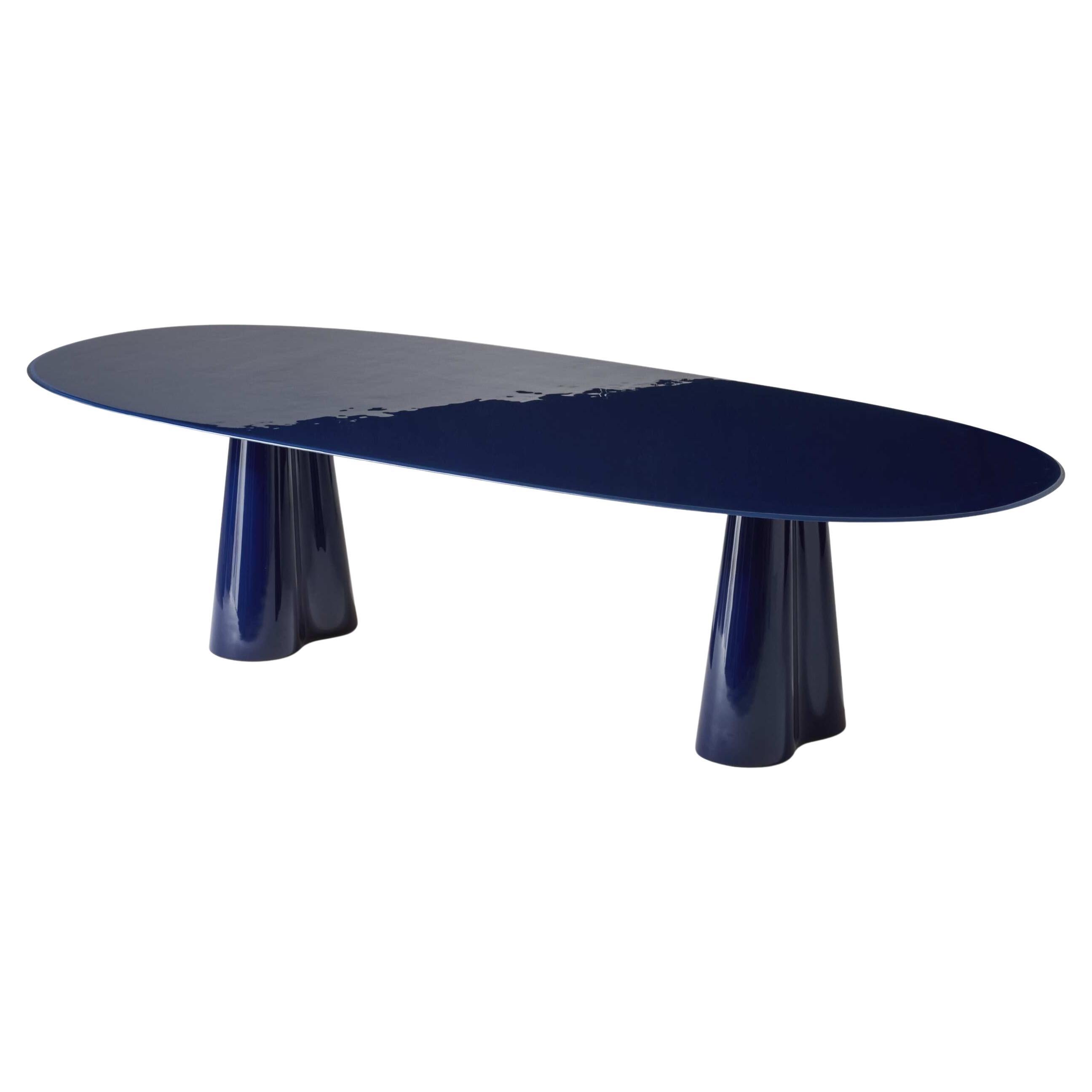 Ronan Bourroullec Treflo Blauer skulpturaler Esstisch von Cassina im Angebot
