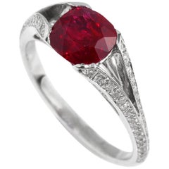 Contemporary Ruby 1.95 Carat Diamond Dress Ring