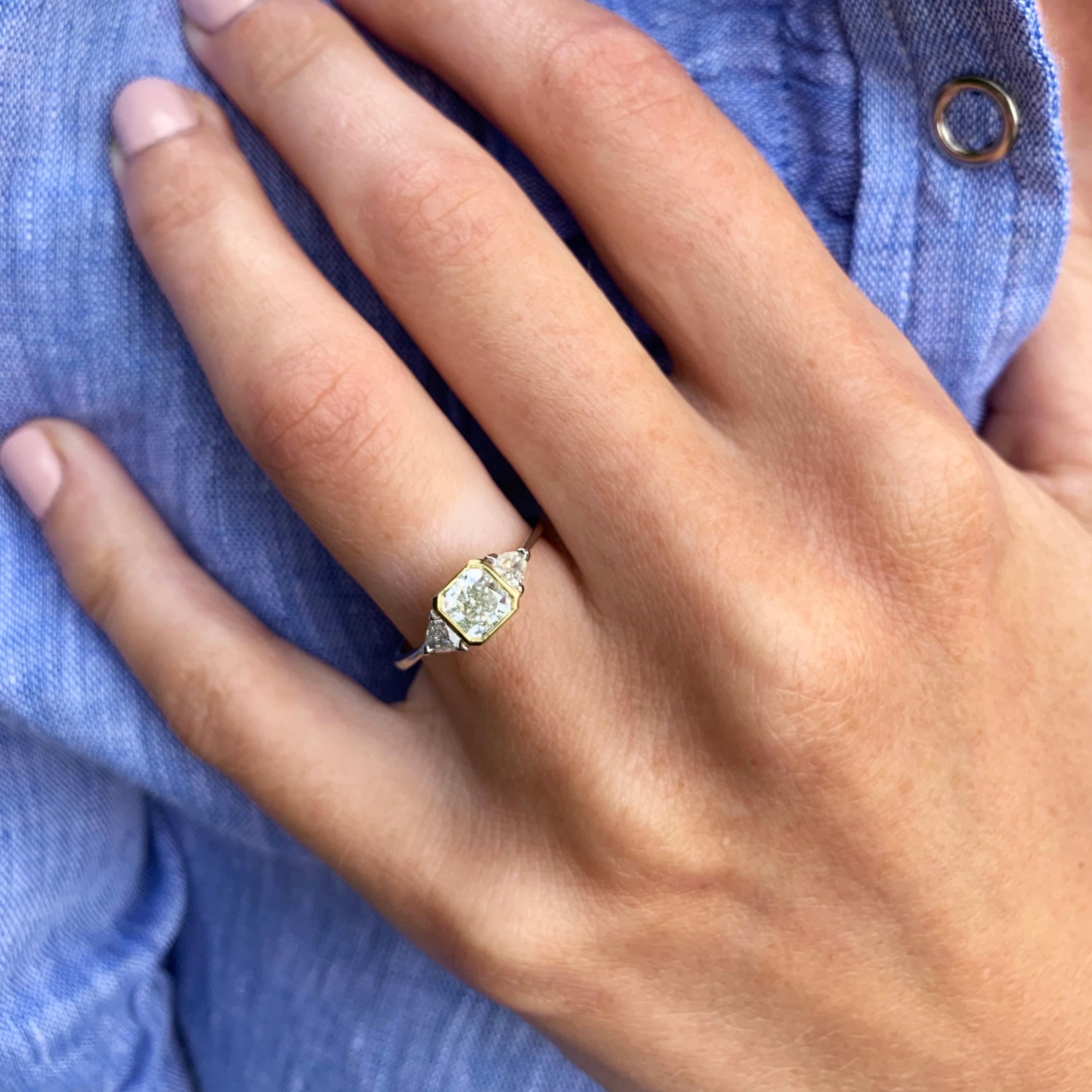 green diamond engagement rings