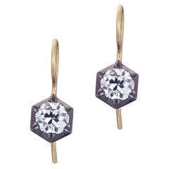 Hex Cut Down Diamond Earrings