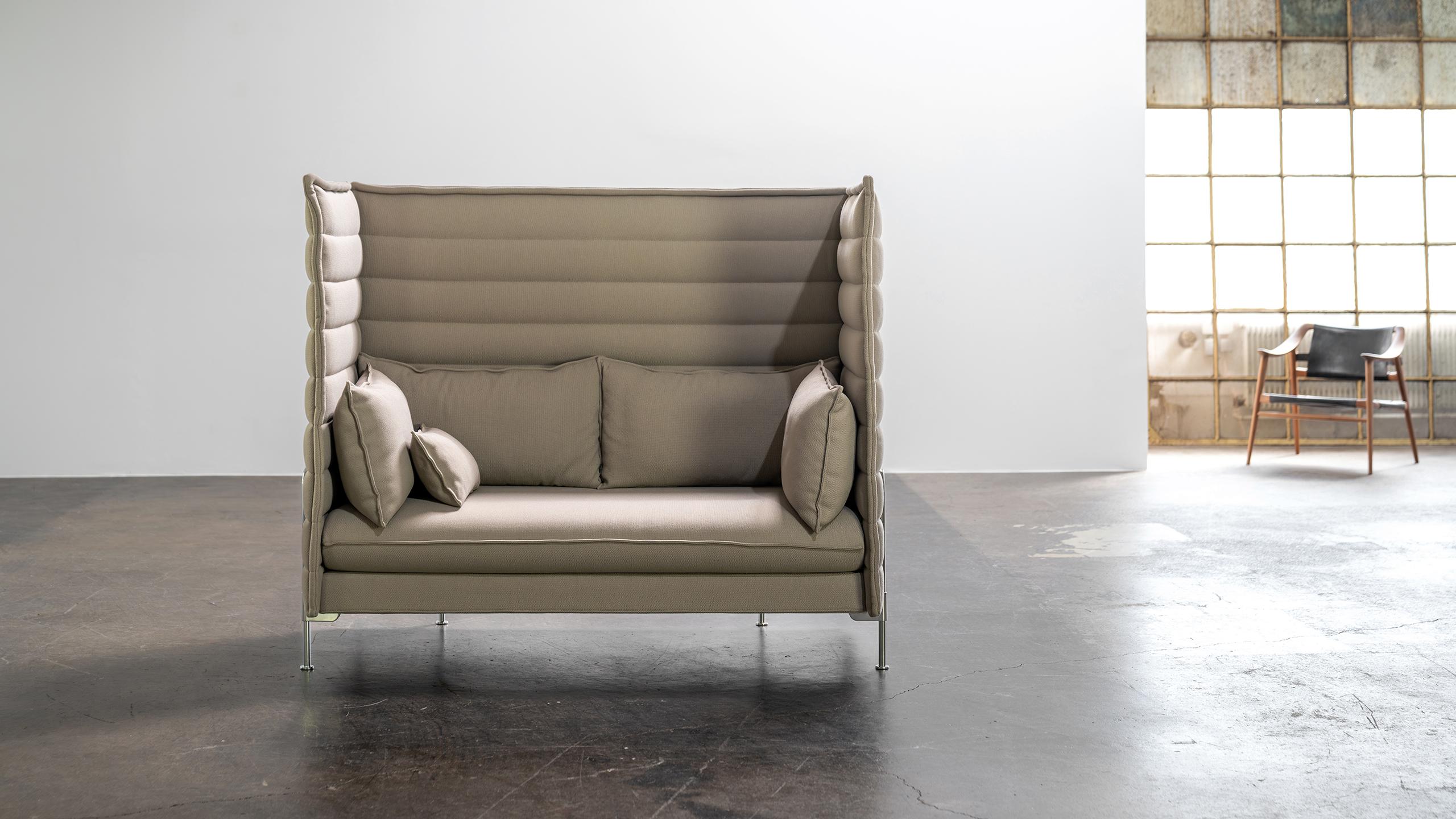 Ronan & Erwan Bouroullec - Alcove Highback Lounge 2 seater Sofa, 2011 by Vitra
(the offer is for 1 of 4 identical sofas avaialble..)

The 'room in a room' is a concept that Vitra has intensively pursued over many years in collaboration with the