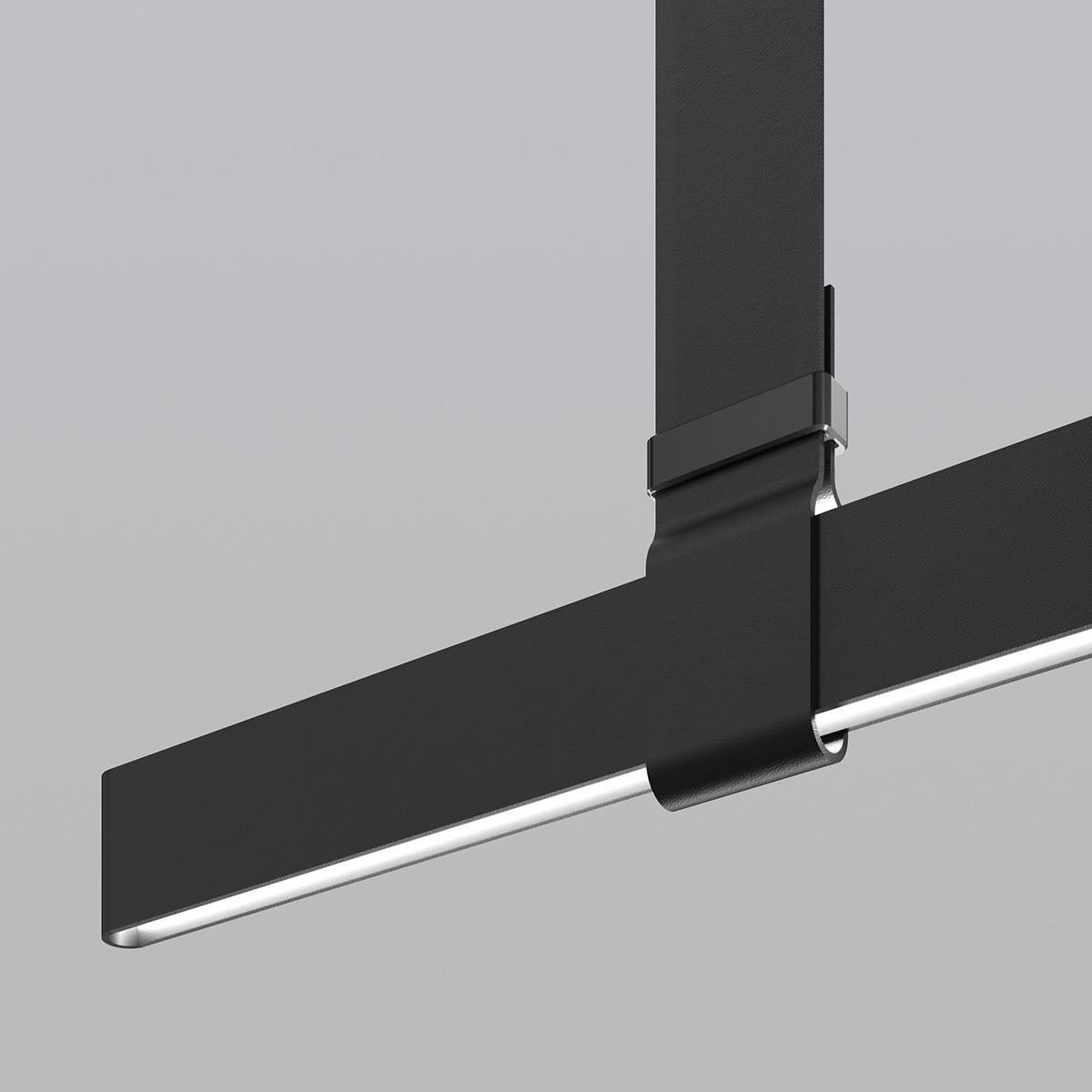 Ronan and Erwan Bouroullec Plafoniera con cintura in pelle nera per Flos, Italia, 2021 in vendita 5