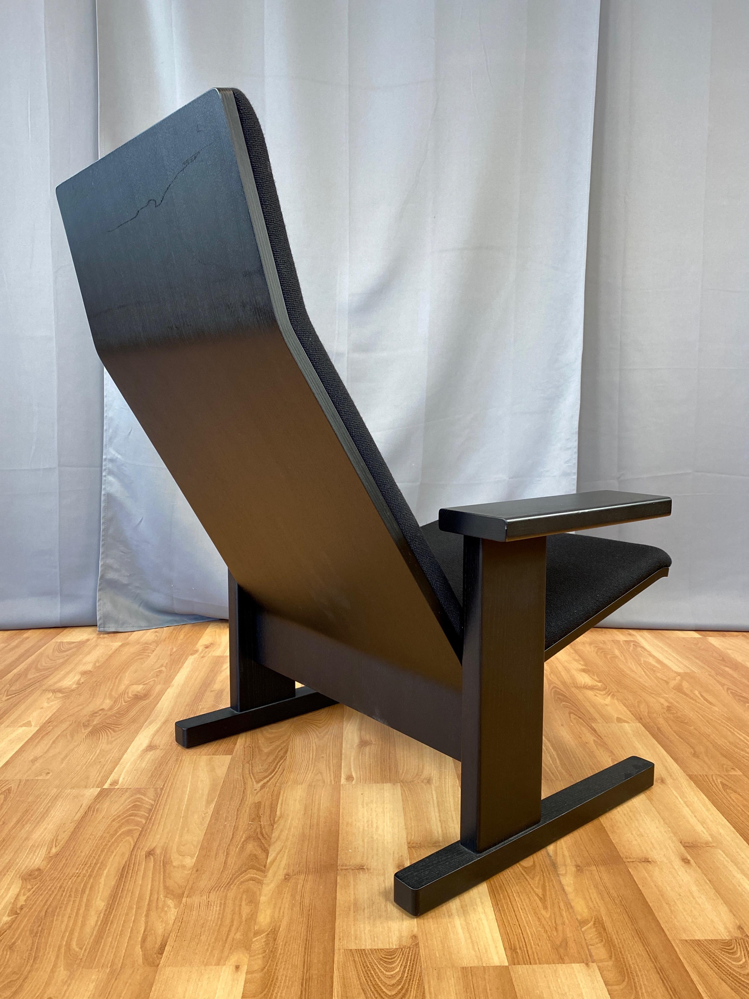 Minimalist Ronan & Erwan Bouroullec for Mattiazzi Black Quindici Lounge Chair, 2018 For Sale