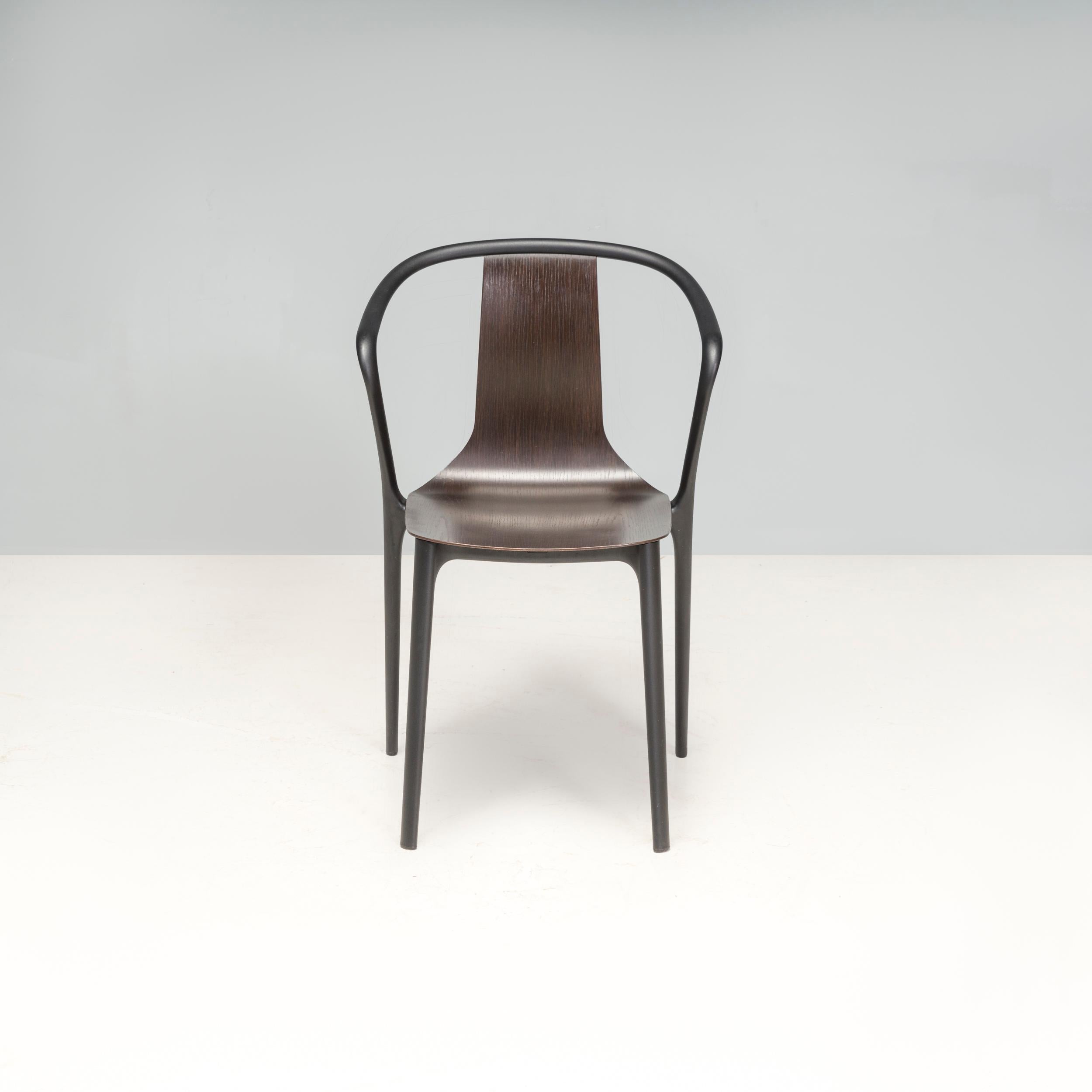 Ronan & Erwan Bouroullec for Vitra Dark Oak Belleville Dining Chairs, Set of 4 For Sale 1