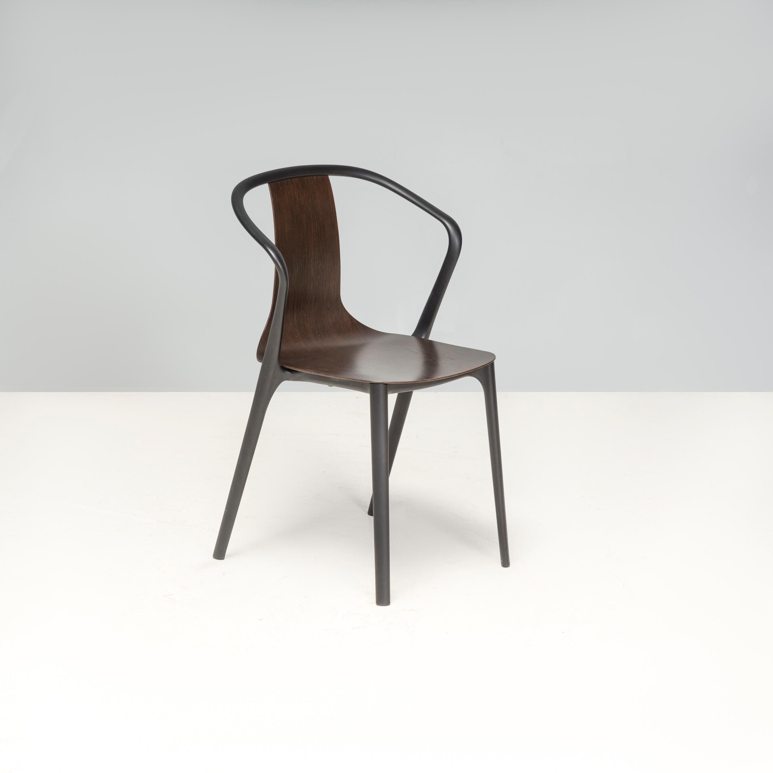 Ronan & Erwan Bouroullec for Vitra Dark Oak Belleville Dining Chairs, Set of 4 For Sale 2