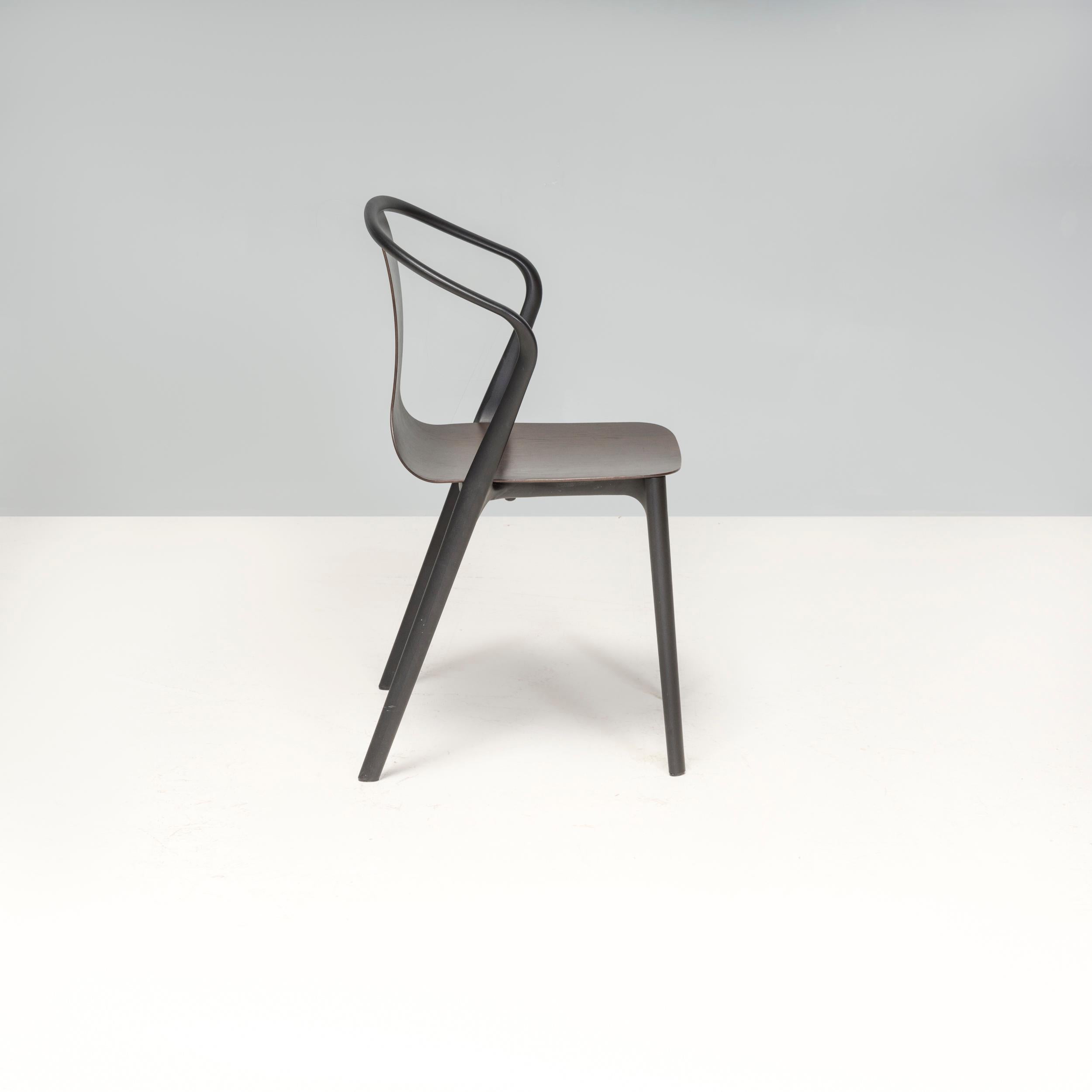 Ronan & Erwan Bouroullec for Vitra Dark Oak Belleville Dining Chairs, Set of 4 3