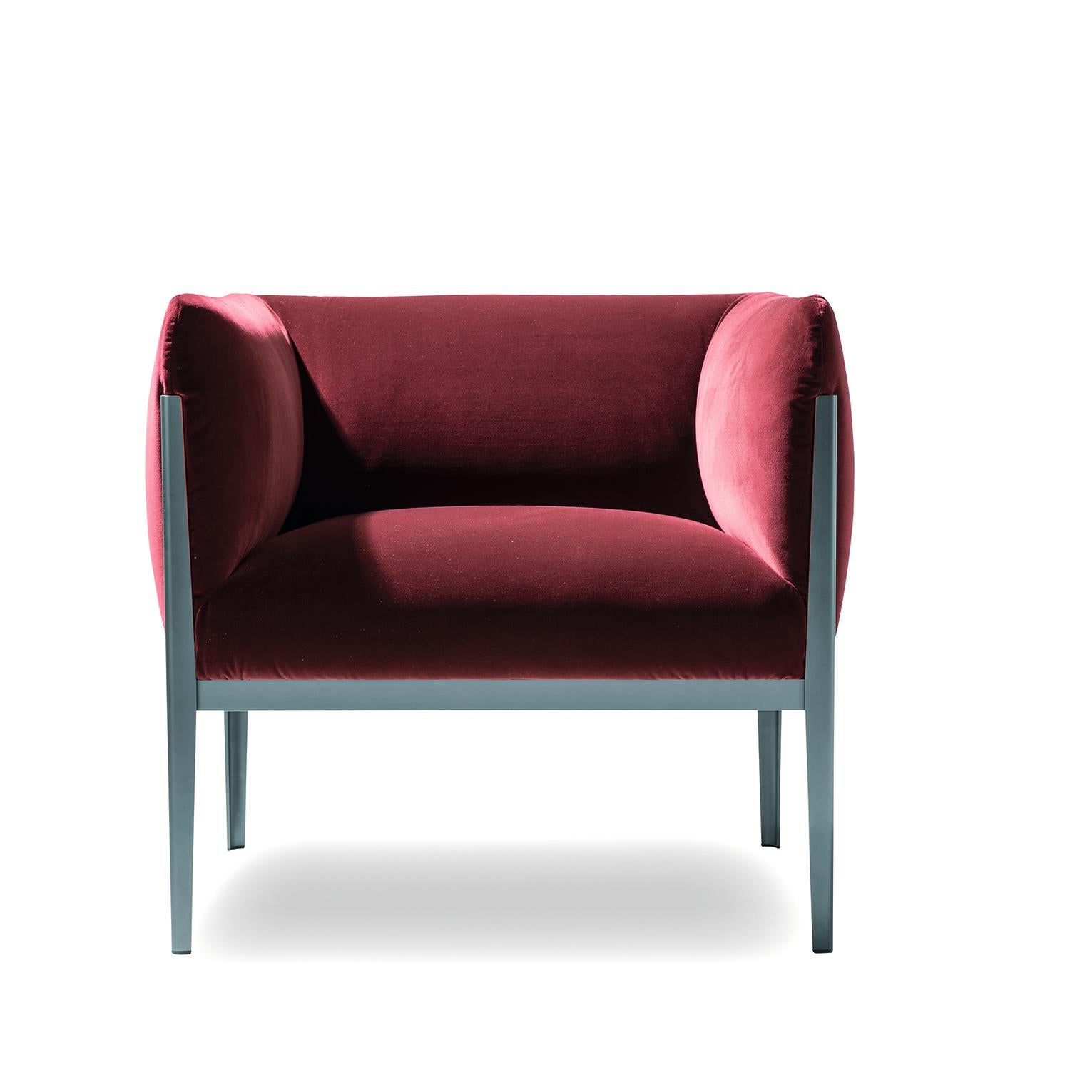 Italian Ronan & Erwan Bourroullec 'Cotone' Armchair, Aluminum and Fabric by Cassina For Sale