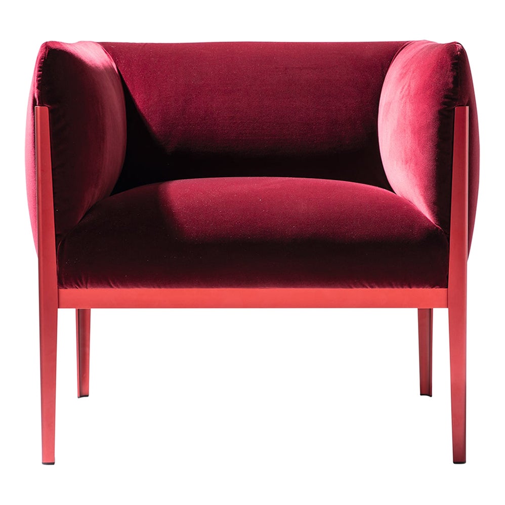 Ronan & Erwan Bourroullec 'Cotone' Sessel, Aluminium und Stoff von Cassina im Angebot