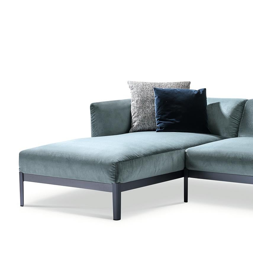 Mid-Century Modern Ronan & Erwan Bourroullec 'Cotone' Sofa, Aluminum and Fabric by Cassina