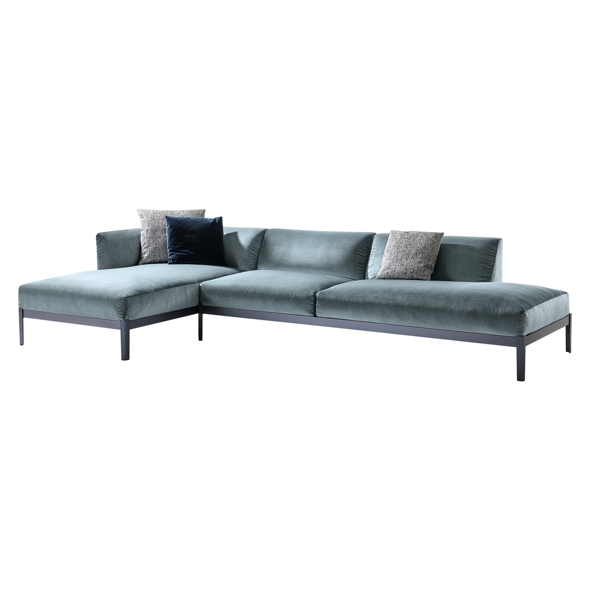 Ronan & Erwan Bourroullec 'Cotone' Sofa, Aluminium und Stoff von Cassina