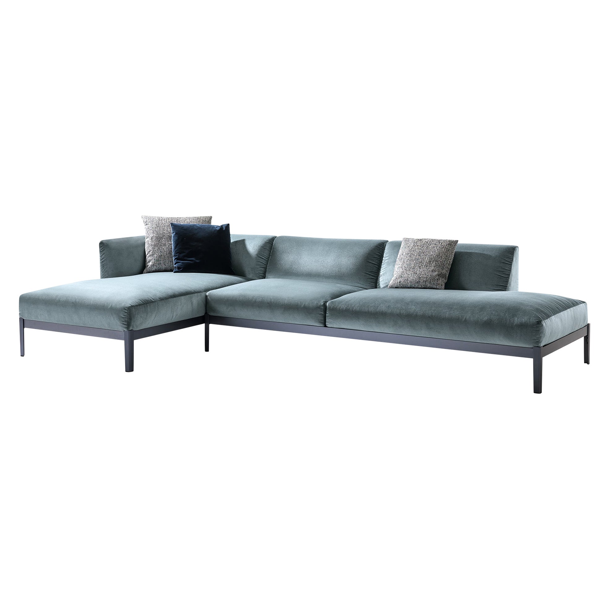 Canapé Ronan & Erwan Bourroullec 'Cotone', aluminium et tissu par Cassina en vente