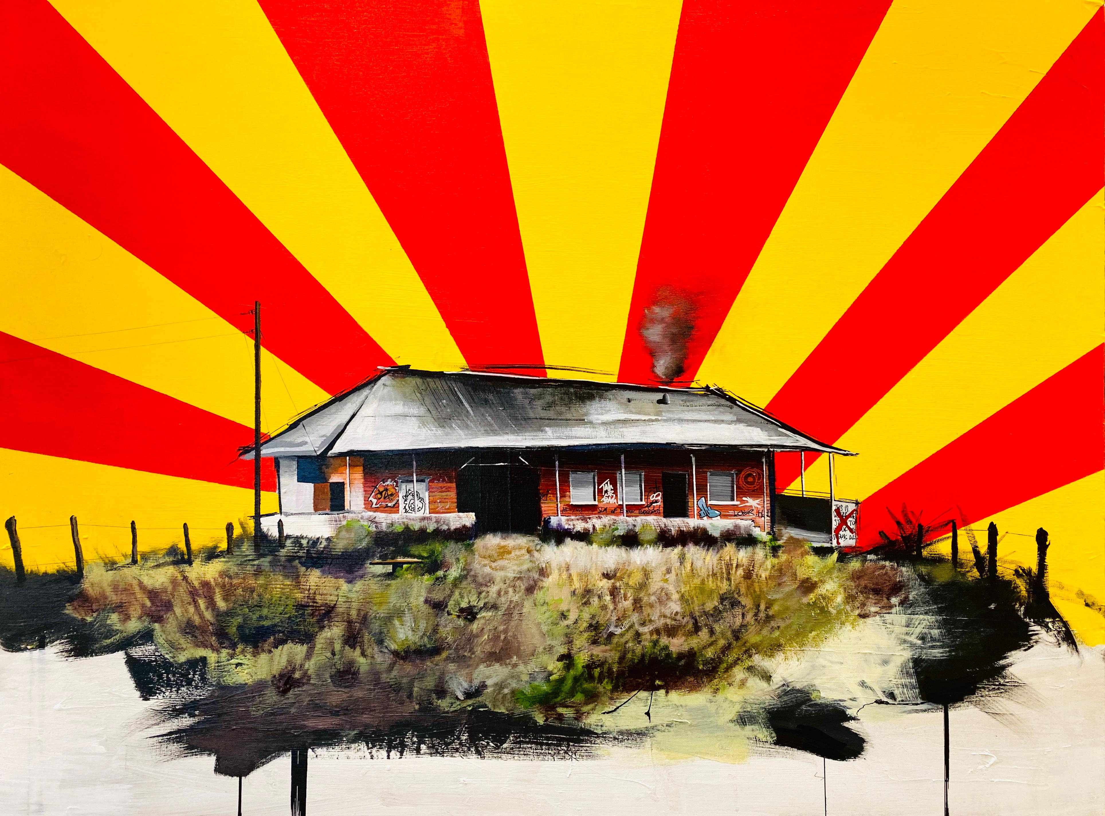 Sunset Studio, Ronan McGeough, 2020, Oil on Canvas  For Sale 1