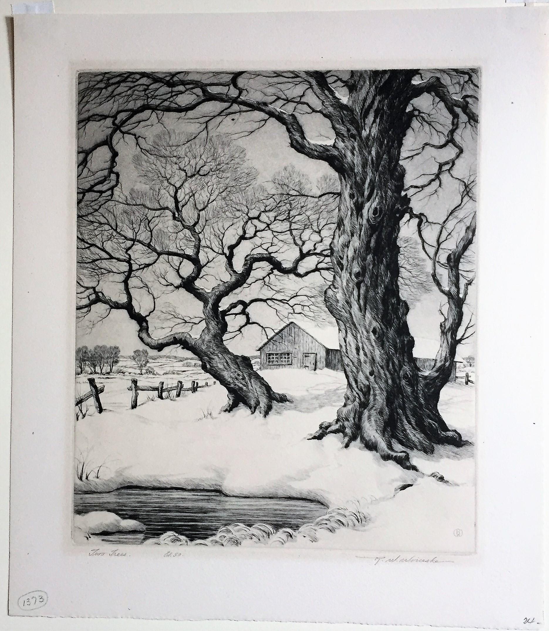 Two Trees - Print by Ronau William Woiceske