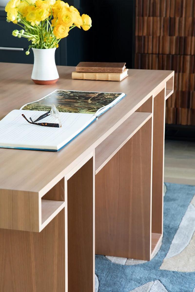 Wood 'Ronchamp' writing desk by the American Minimalist William Earle