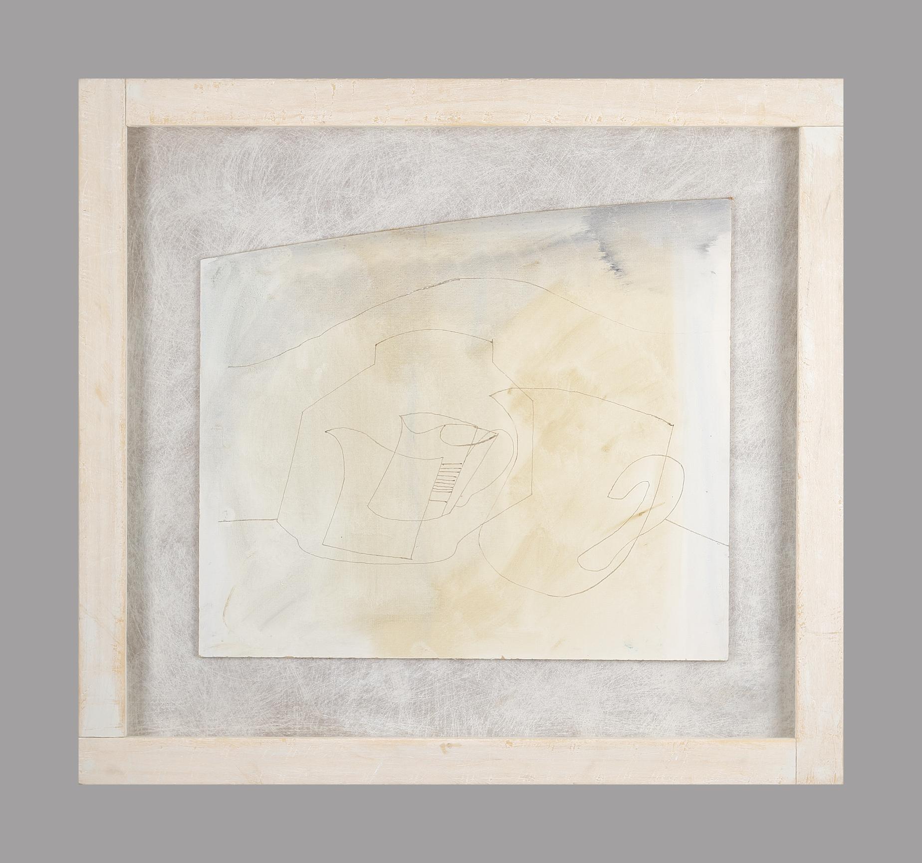 Ben Nicholson (Regno Unito, 1894 - 1982) 
Ronco
Inchiostro e lavaggio su tavola 
1981

Dimensioni: 59 cm di altezza, 64 cm di larghezza - 23¼ ins di altezza, 25¼ ins di larghezza 
Telaio: 67 cm di altezza, 73 cm di larghezza - 26½ ins di altezza,