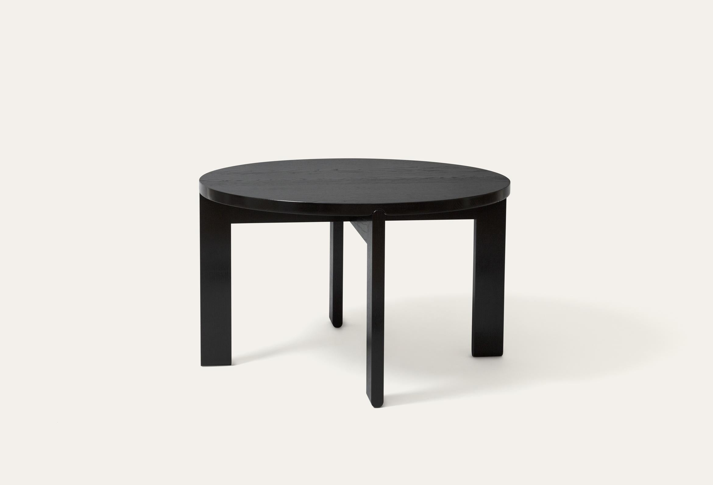 Rond coffee table by Storängen Design
Dimensions: D 75 x H 45 cm
Materials: birch wood.
Available in other colors and 2 sizes: D100cm, D75cm.

Rond is a coffee table made in solid oak. The different diameters and heights create many