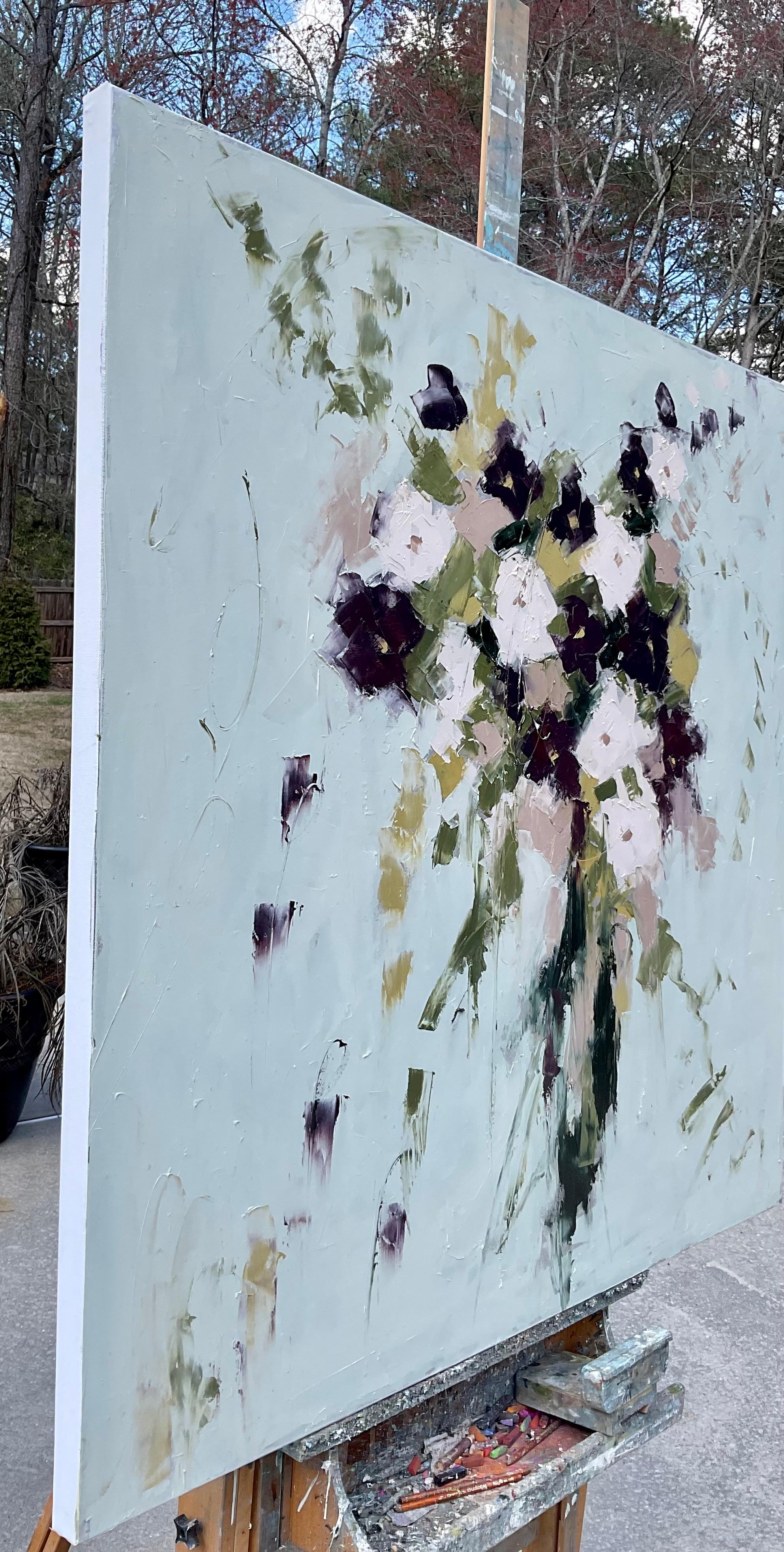 A Gardenera's Design, Abstraktes Ölgemälde – Painting von Ronda Waiksnis