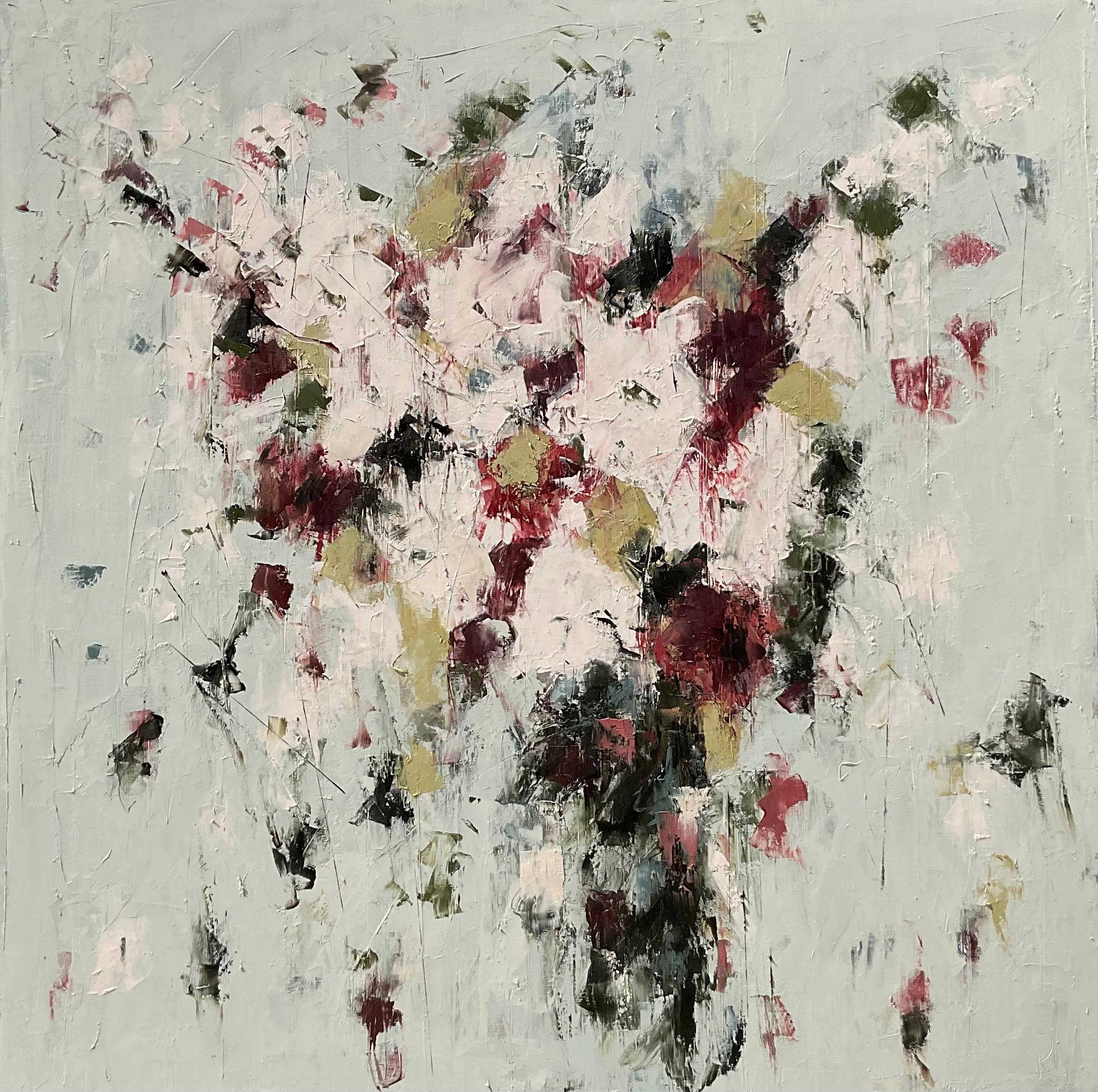 Ronda Waiksnis Still-Life Painting – A Gentle Bouquet, Abstraktes Ölgemälde