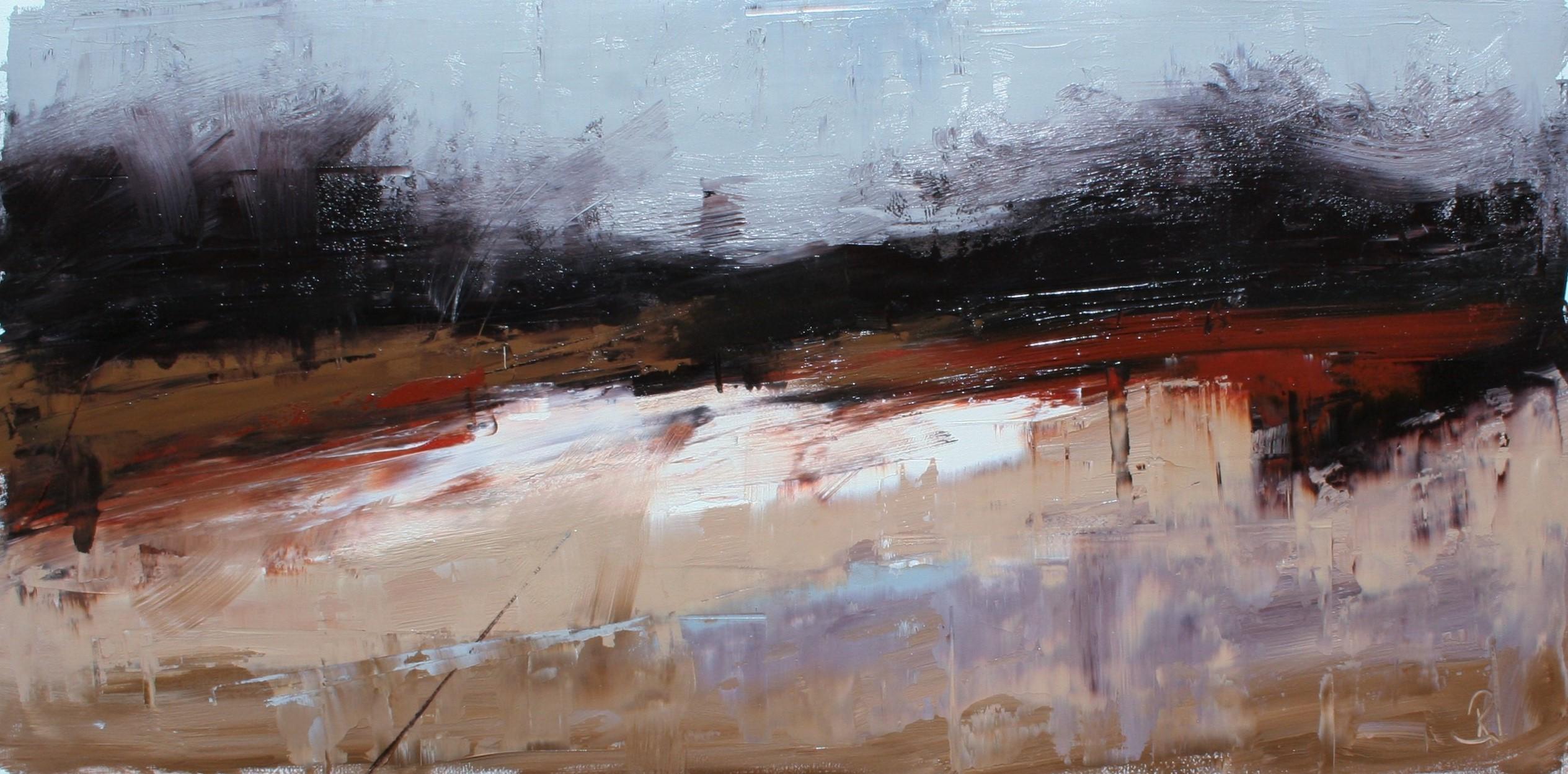 Abstract Painting Ronda Waiksnis - Palette d'automne, peinture à l'huile abstraite