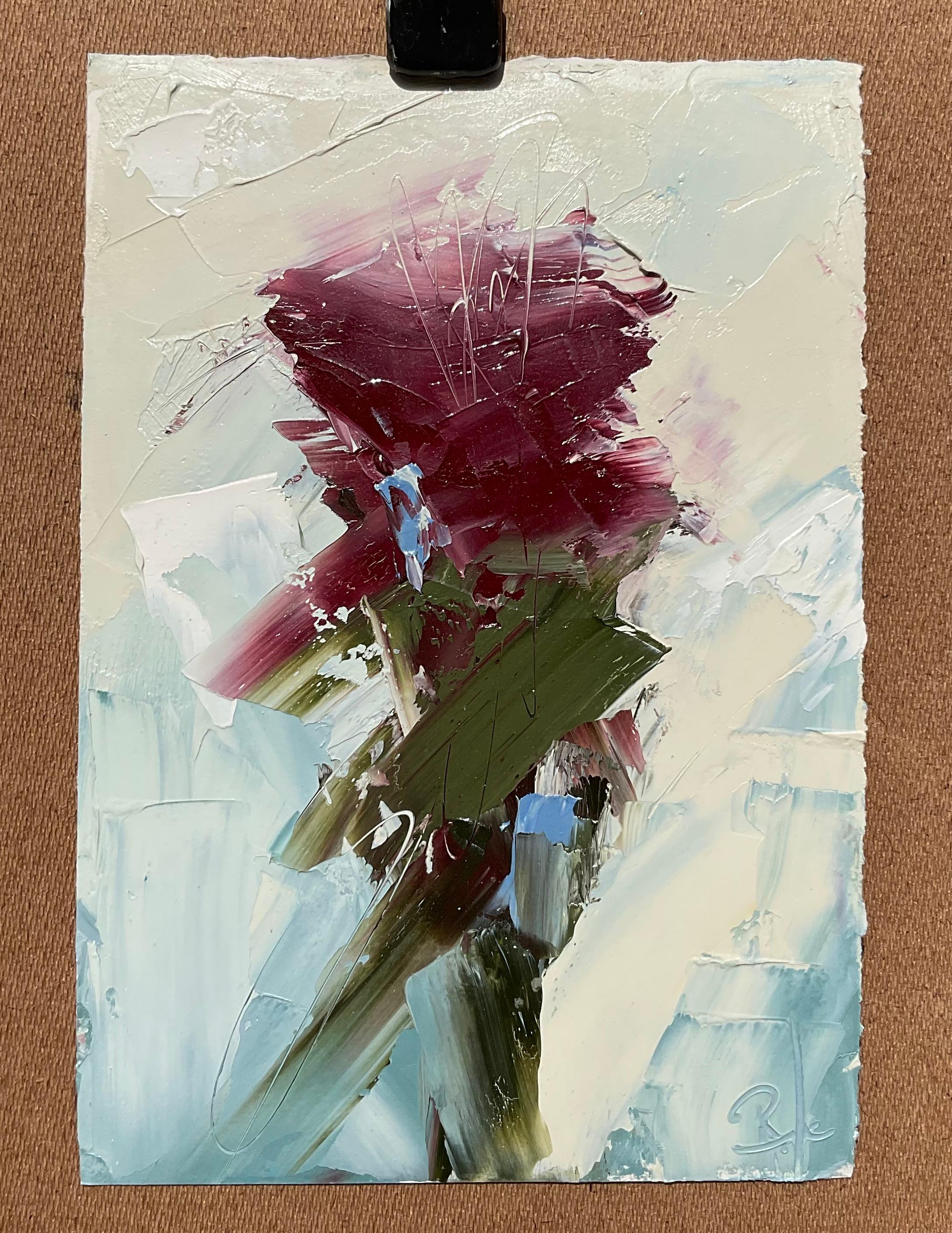I fiori dell'astrazione, pittura ad olio astratta - Painting di Ronda Waiksnis