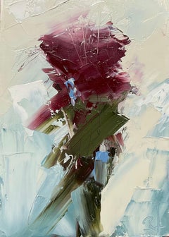 I fiori dell'astrazione, pittura ad olio astratta