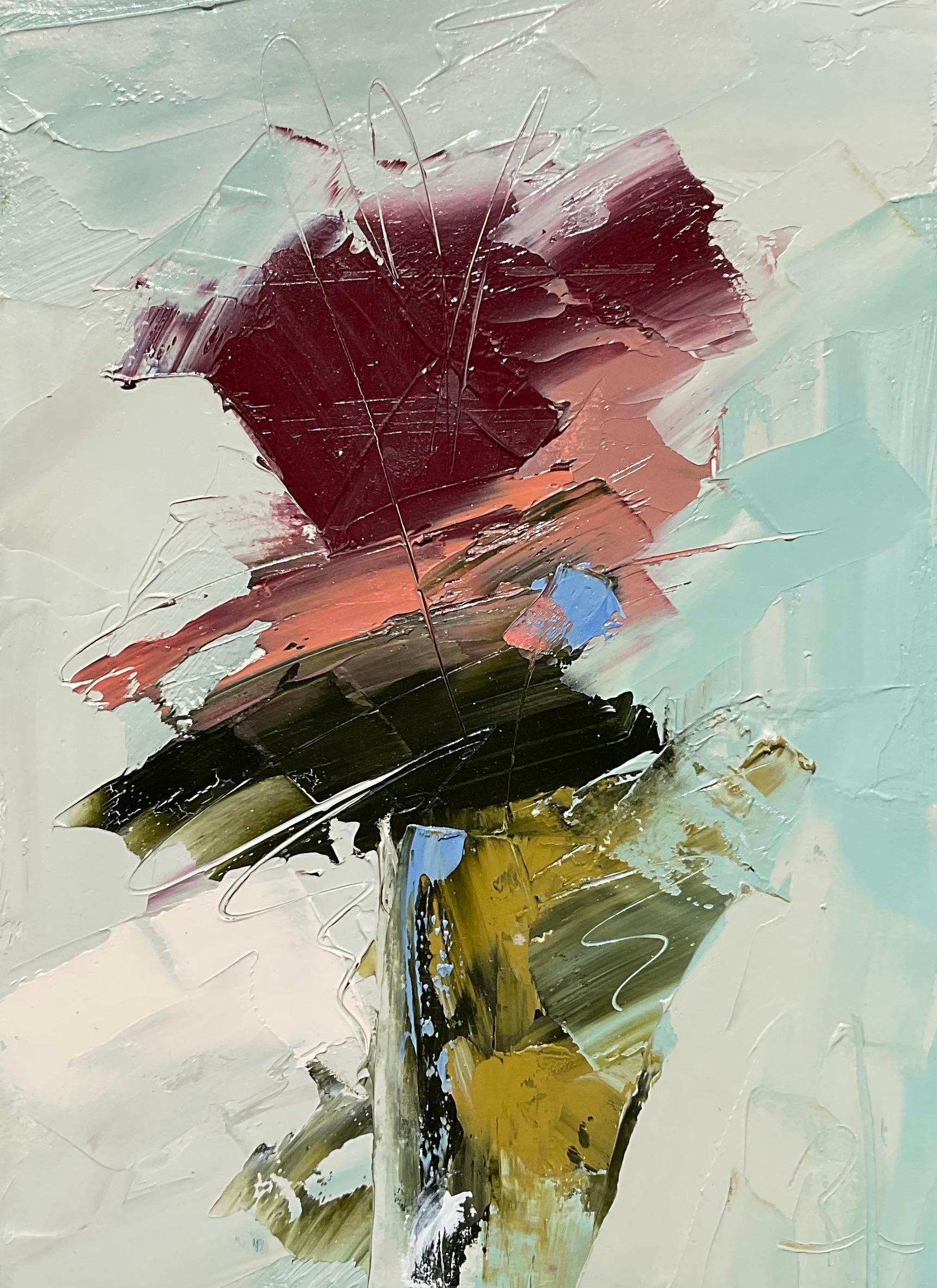 Ronda Waiksnis Abstract Painting – Blossoms of Abstraction, II, Abstraktes Ölgemälde