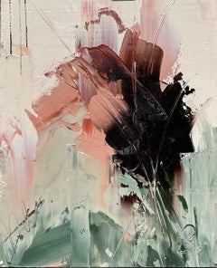 Echi di fioritura, pittura a olio astratta