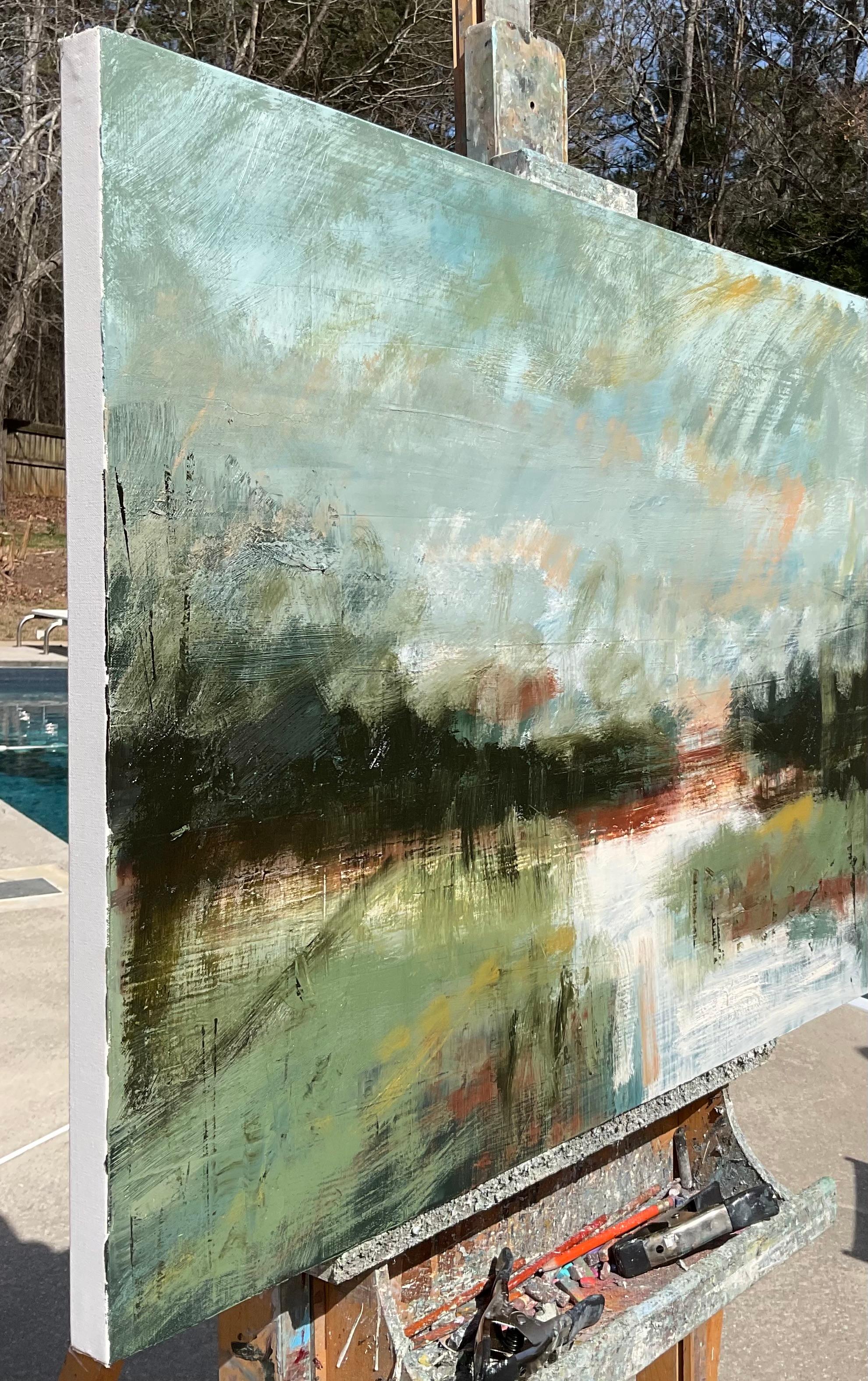 Focus on Nature, Abstraktes Ölgemälde – Painting von Ronda Waiksnis