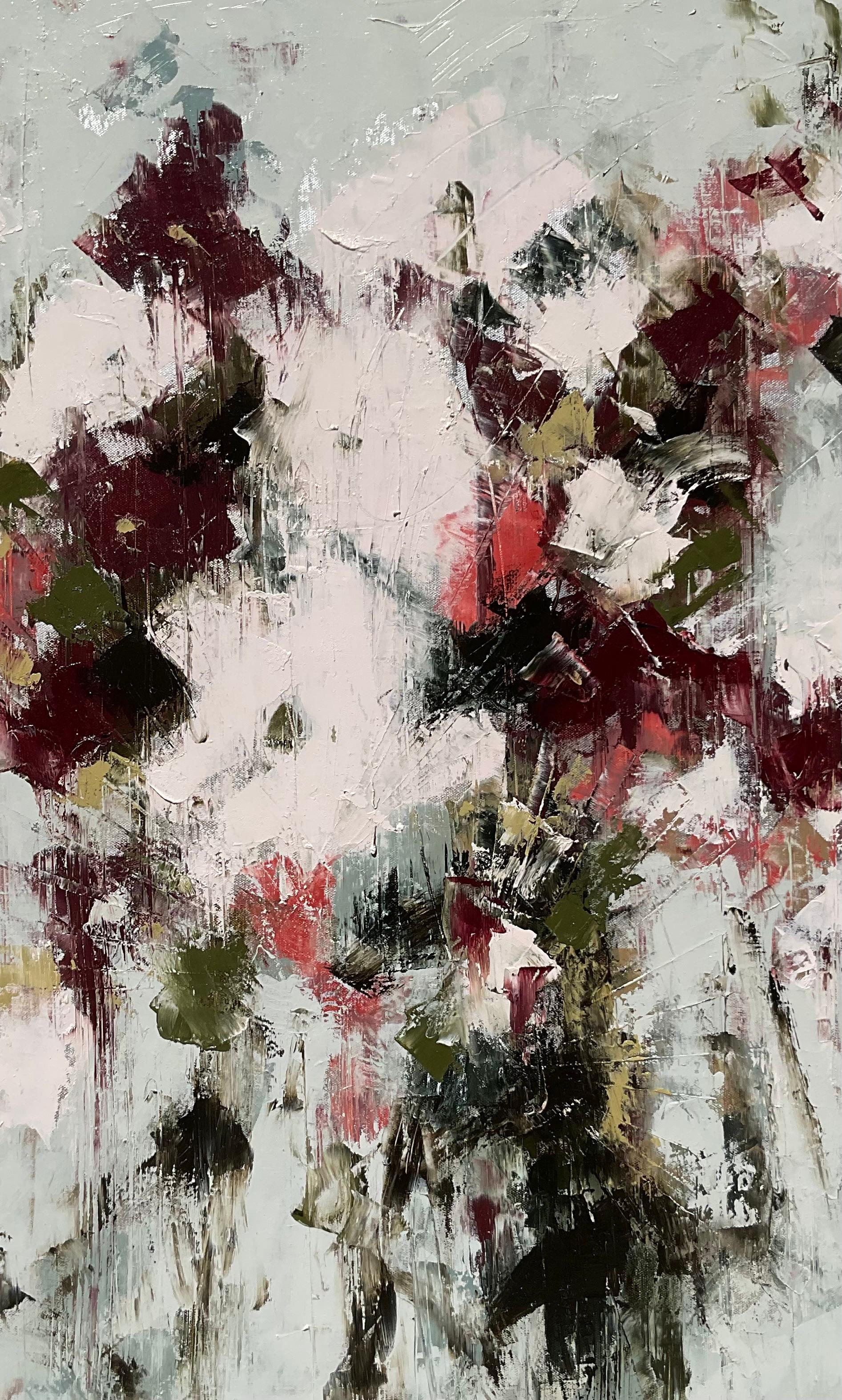 <p>Commenti dell'artista<br>Un bouquet affascina con la sua esposizione di colori e forme vibranti. Il testo allude alla bellezza della natura senza essere troppo letterale, permettendo all'osservatore di interpretare la composizione in modo unico.