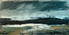 Horizon's Blue, Abstract Oil Painting