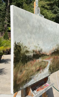 Erinnerung an die Landschaft, abstraktes Ölgemälde