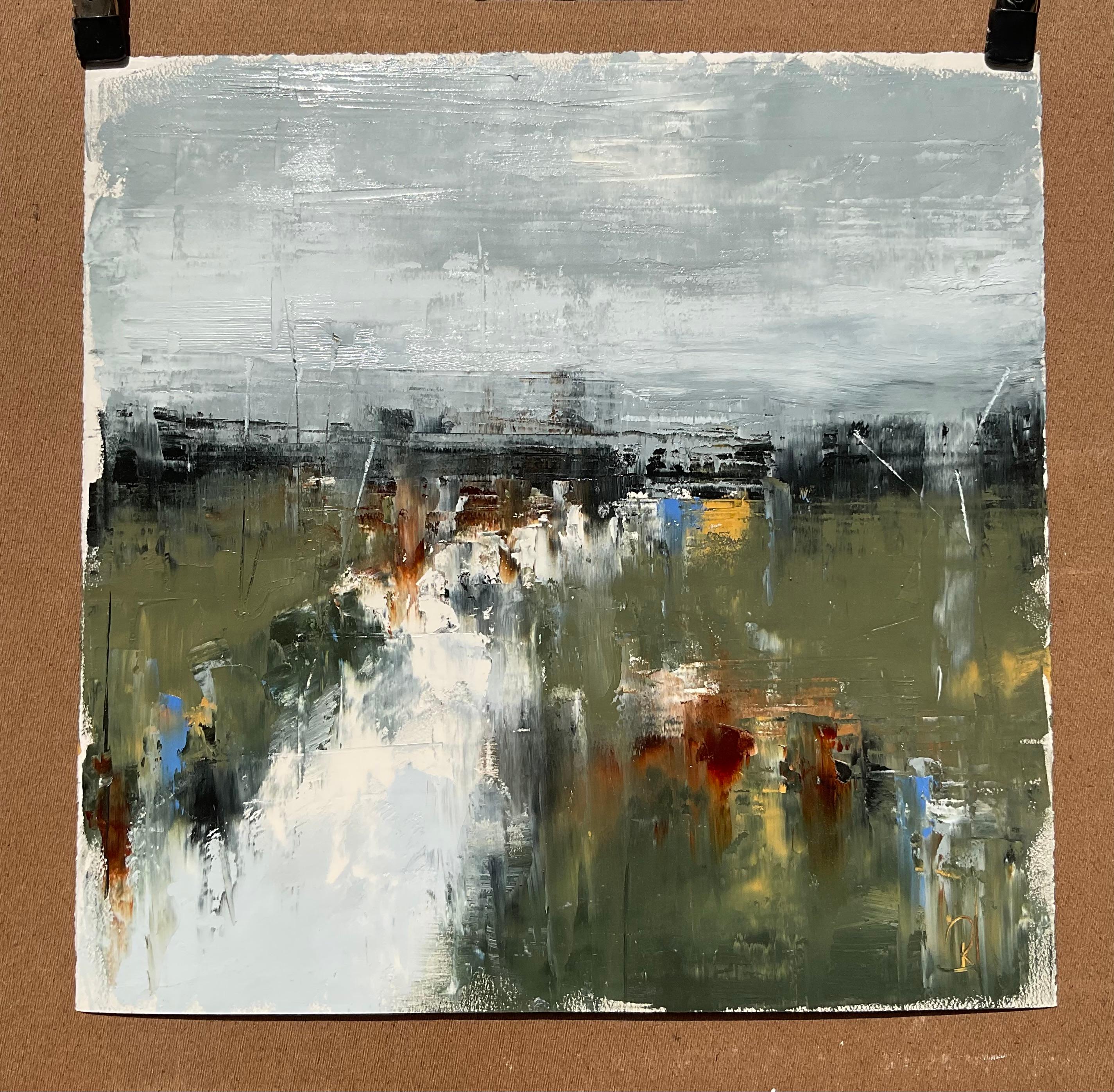 Cuento Matutino, Pintura al Óleo Abstracta - Painting Abstracto de Ronda Waiksnis