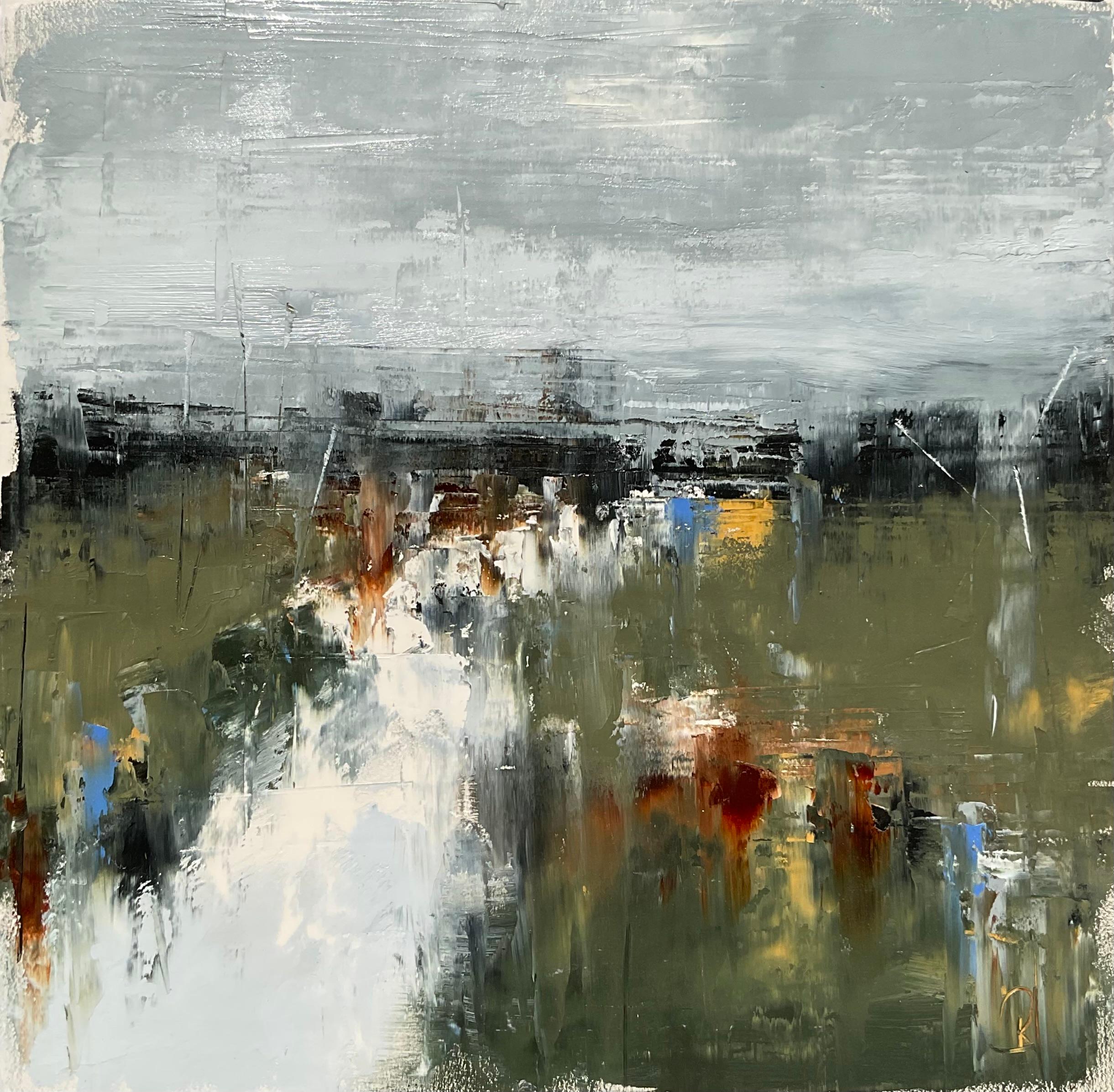 Abstract Painting de Ronda Waiksnis - Cuento Matutino, Pintura al Óleo Abstracta