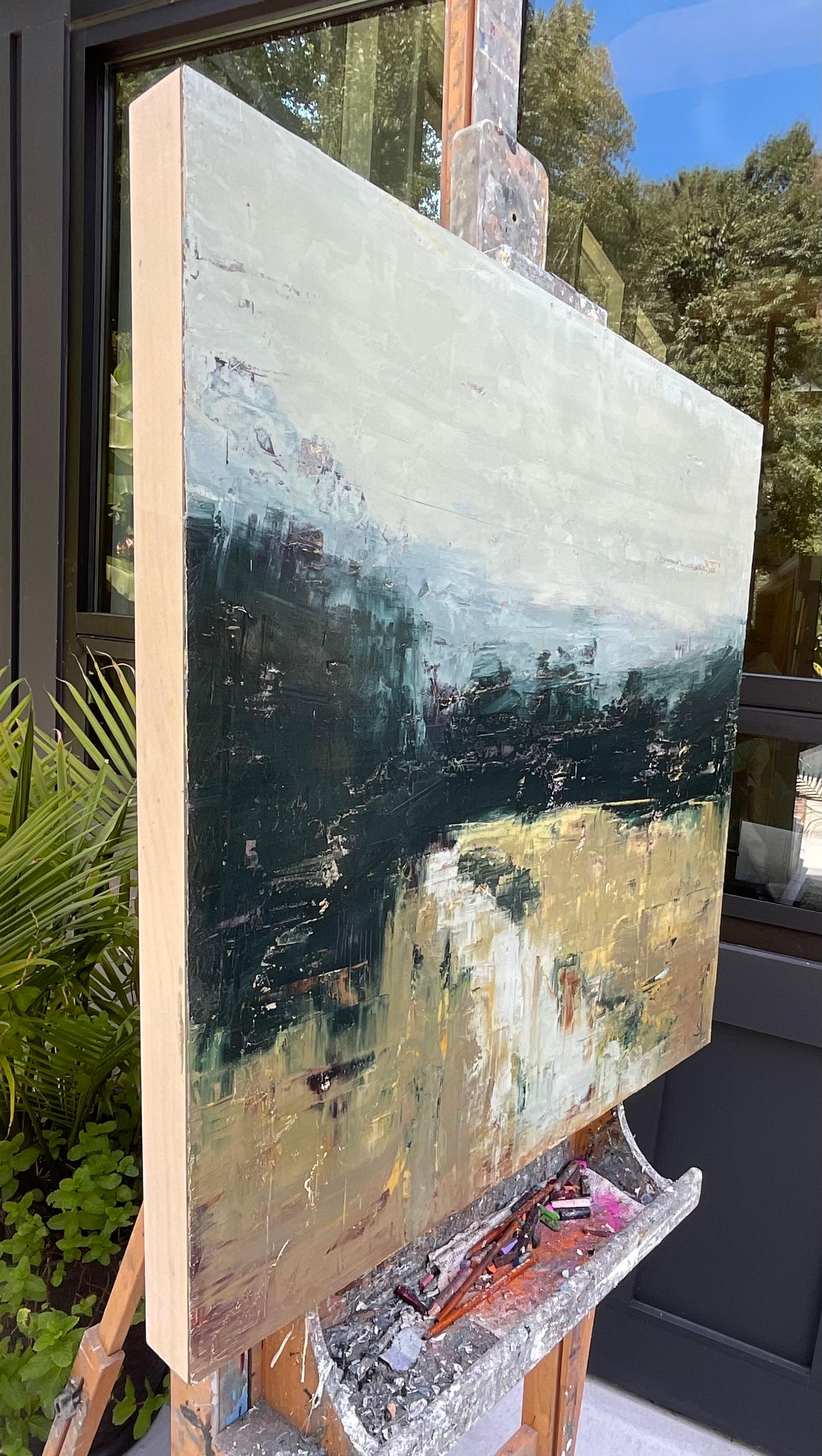 La nature s'échappe, peinture à l'huile abstraite - Painting de Ronda Waiksnis