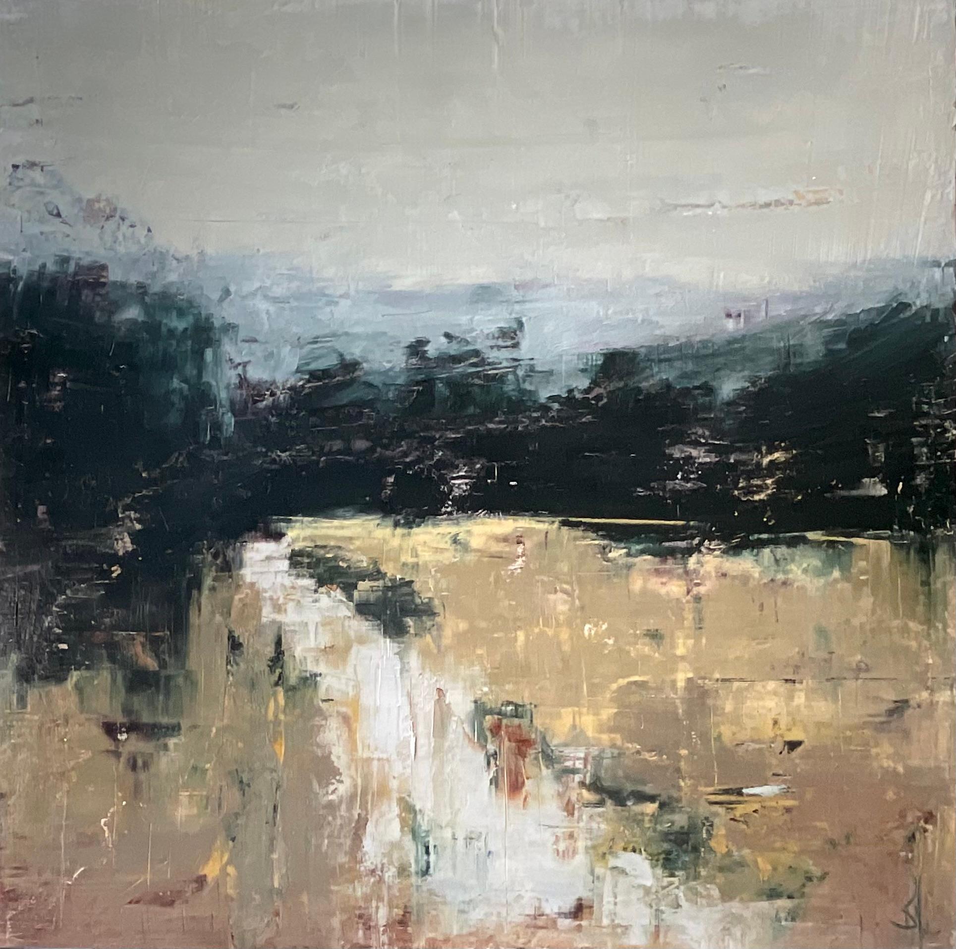 Abstract Painting Ronda Waiksnis - La nature s'échappe, peinture à l'huile abstraite