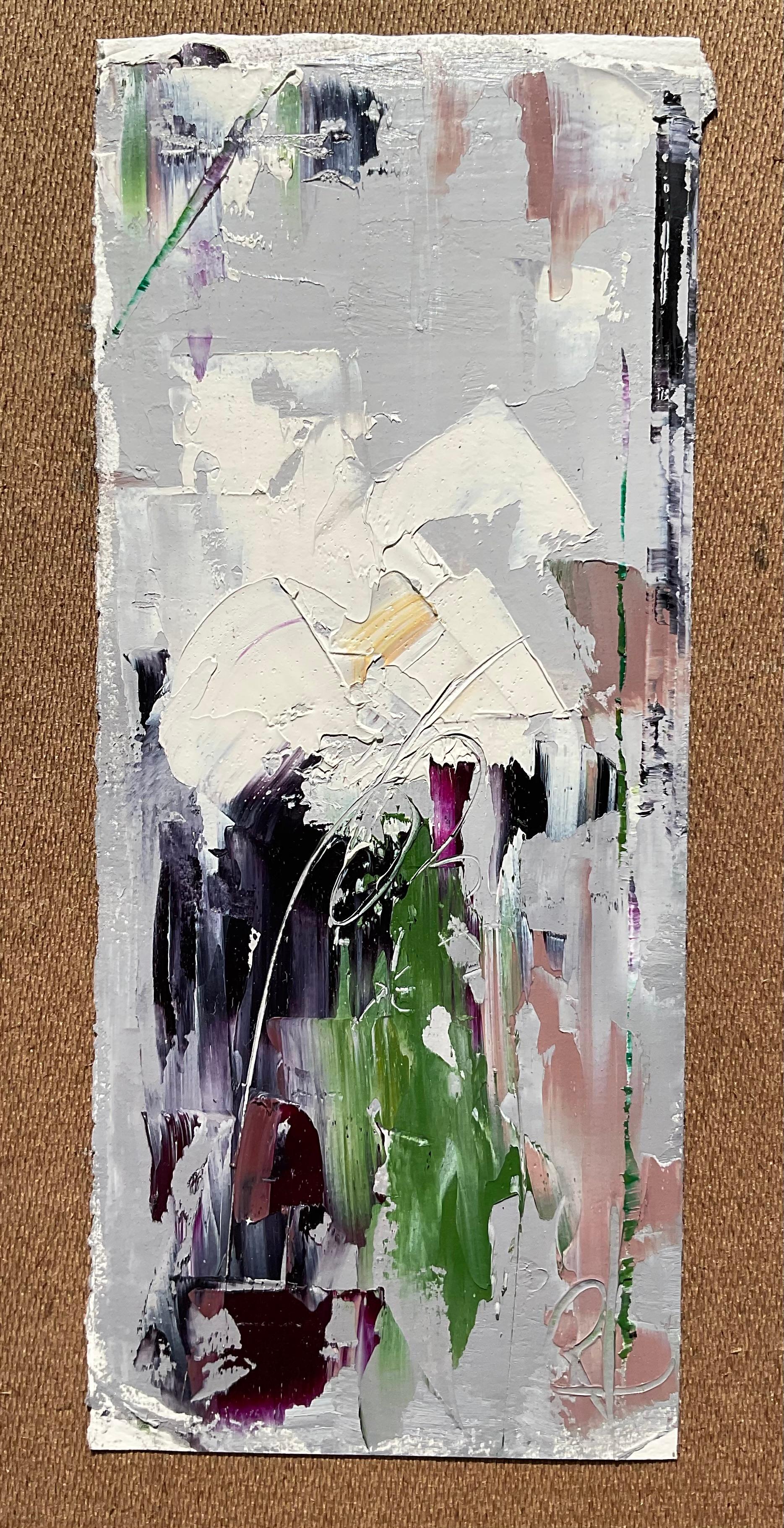 <p>Artist Comments<br>A lone white flower blossoms against a soothing purple background. Its simple depiction captures its ethereal beauty. This painting is part of a series of four.</p><br/><p>About the Artist<br>Ronda Waiksnis captures abstracted,
