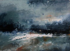 Post Rain, Rough Water, Abstract Oil Painting