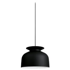 Ronde Pendelleuchte, groß, schwarz