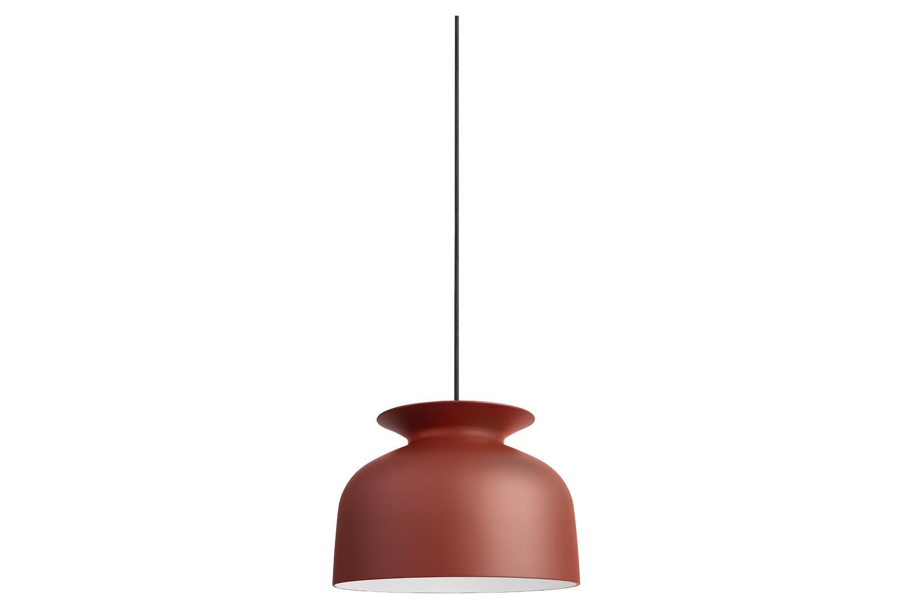 Powder-Coated Ronde Pendant, Large, Red For Sale