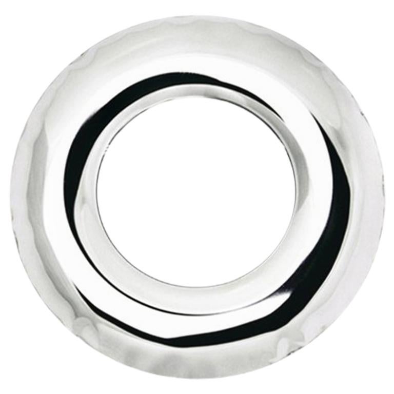 Miroir Rondel 36 en acier inoxydable poli par Zieta