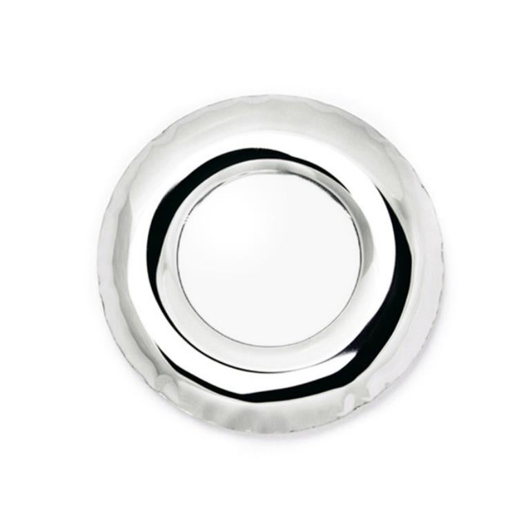 Contemporary Rondel 36 Polished Stainless Steel Wall Mirror by Zieta For Sale