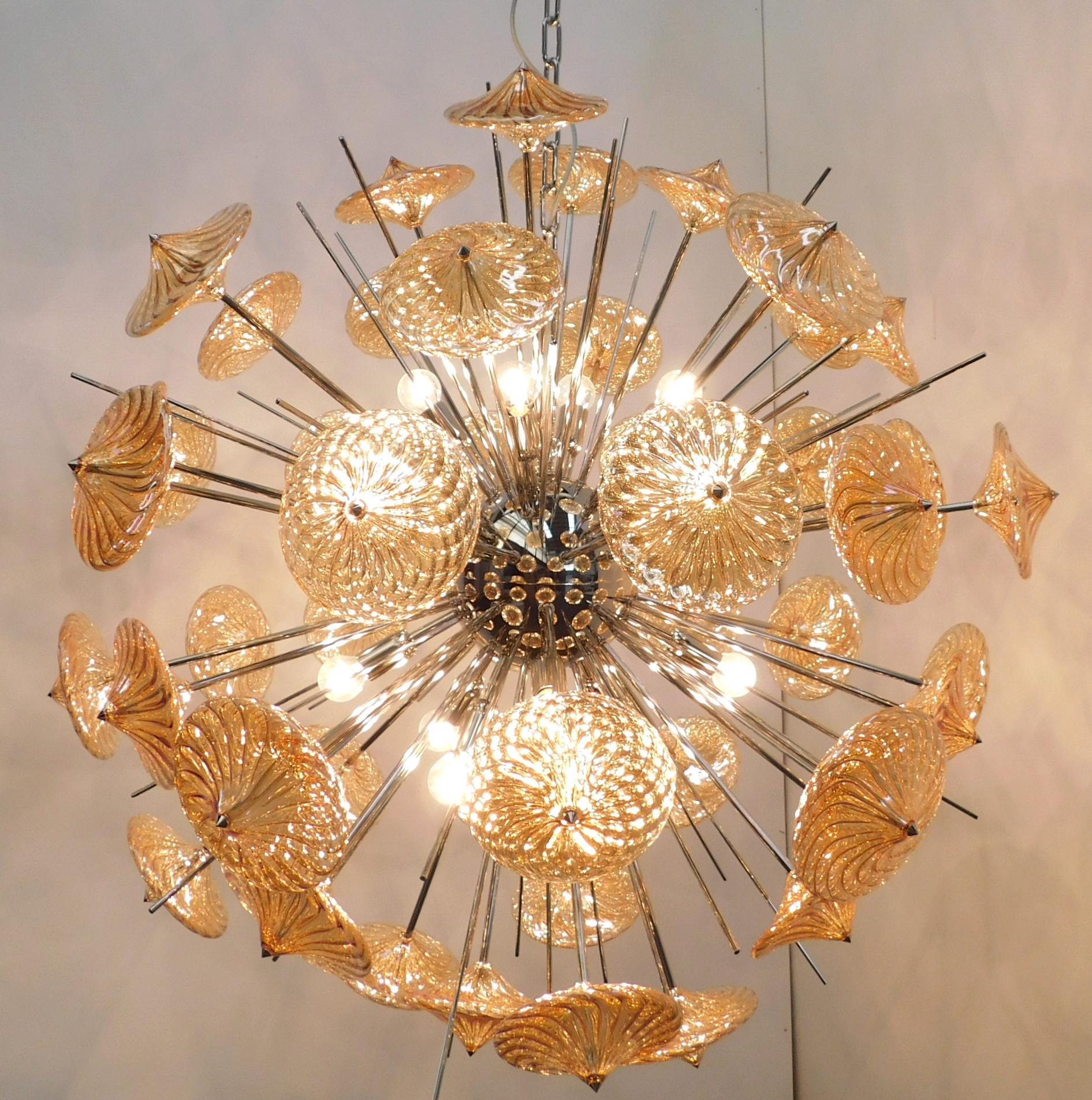 Mid-Century moderno Lampadario Rondella Sputnik di Fabio Ltd in vendita