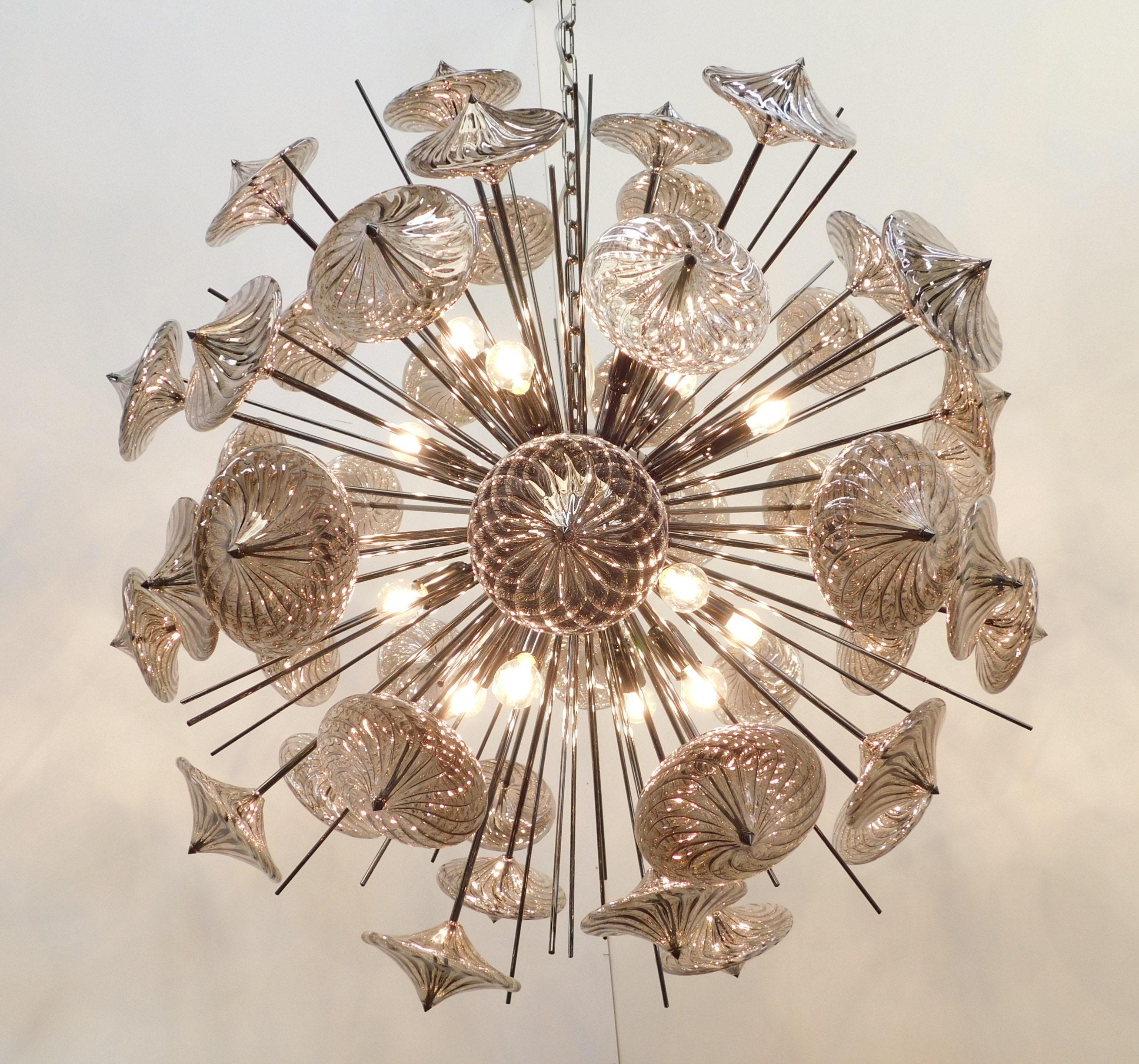 Mid-Century moderno Lampadario Rondella Sputnik di Fabio Ltd in vendita