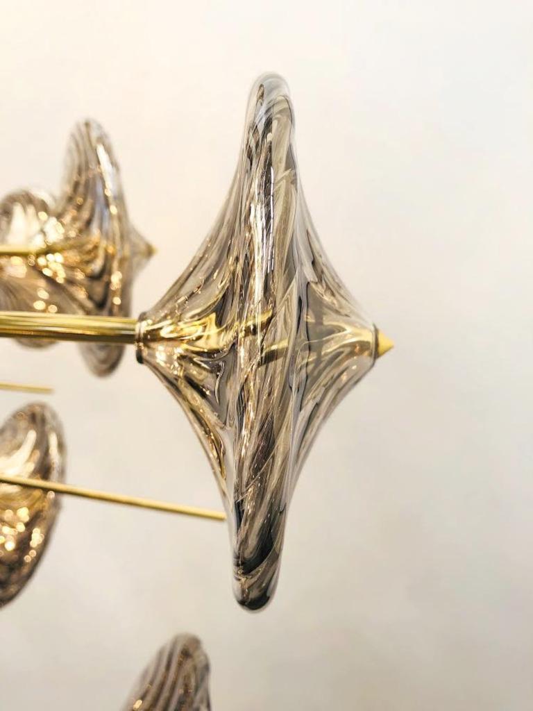 Vetro soffiato Lampadario Rondella Sputnik di Fabio Ltd in vendita