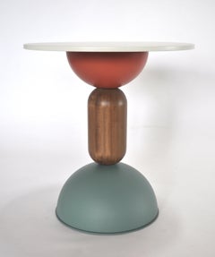 Rondò Couchtisch, aus lackiertem Holz und Glas, von Debonademeo für Medulum