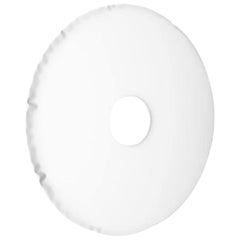 Rondo 120 Carbon Steel White Matt Color Wall Mirror by Zieta
