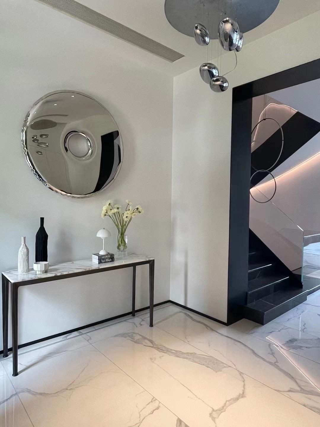 In stock Rondo 120 Polished Stainless Steel Wall Mirror by Zieta For Sale 9