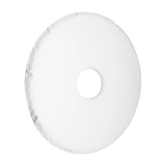 Rondo 75 Carbon Steel White Matt Color Wall Mirror by Zieta
