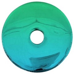 Rondo 75 Gradiente lucido di colore smeraldo e zaffiro in acciaio inossidabile Mi