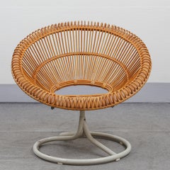 "Rondo" armchair rattan Göte Möbler Nässjö AB Sweden 1960s